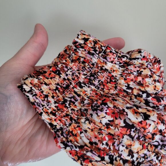 Old Navy Womens Blouse Size XXL Tall Floral Boho Textured Swiss Dot Long Sleeves - Picture 5 of 9